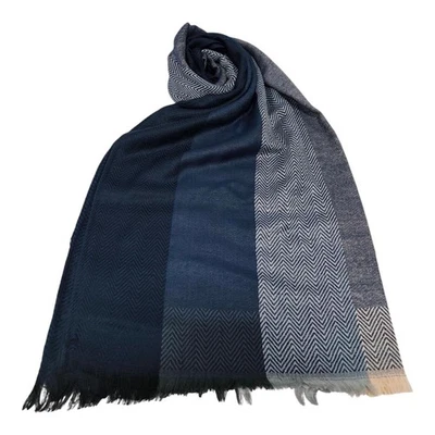 Sciarpa Uomo Ragazzo Coveri Pashmina 180x70 Sfrangiata Coprispalle Poliestere - Immagine 1 di 4