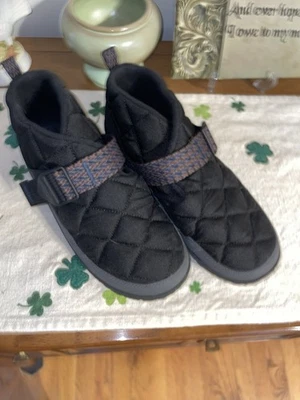 Botín Chaco negro/gris Ramble acolchado ajustable con correa para el tobillo sin cordones para mujer 9 Foto 1 de 4