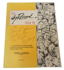 Signed Inscribed As Hy Rosen Saw It Times Union Cartoon Collection Book - Picture 1 of 10