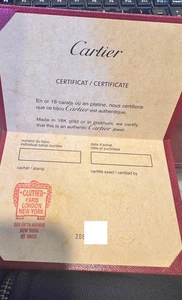 Cartier 18K Gold Zertifikat - Bild 1 von 1