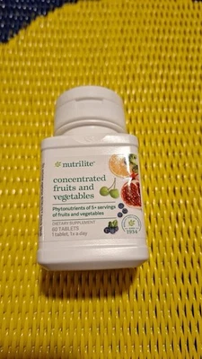 Amway Nutrilite Concentrated Fruits & Vegetables 60 Tablets FREE SHIPPING - Image 1 of 2