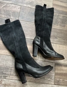 Frye Villager Schlupfstiefel aus schwarzem Wildleder/Leder 8,5M - Bild 1 von 6