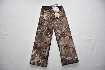 Under Armour Boys Cold Gear Youth Camo Infrared Scent Control Hunting Pants - Image 1 of 4