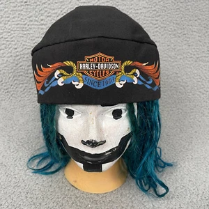 Vintage Harley Davidson Doorag Bandana Under Helmet w/ Hidden Pocket 1998 90s - Picture 1 of 11
