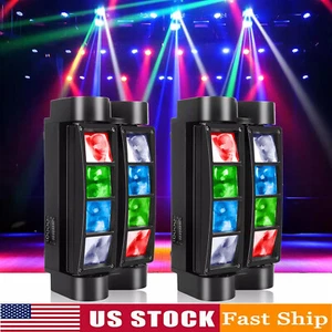 2PCS Spider Moving Head Light DMX512 RGBW 8LED DJ Disco Stage Party Club Lights - Picture 1 of 12