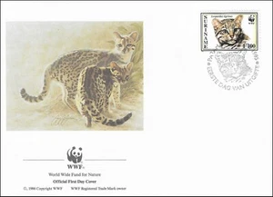 Tiger Cat Oncilla With Kitten Wild Cat Leopardus Tigrinus Suriname FDC 1995 - Picture 1 of 1