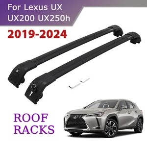 Roof Rack Cross Bars For Lexus UX UX200 UX250h 2019-2024 Lockable Luggage Rack - Picture 1 of 21