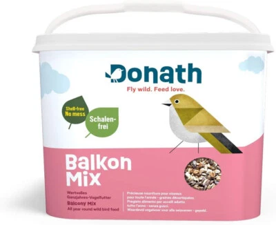 Donath Balkon Mix 5 kg im Eimer - schalenfreies ganzjahres Wildvogelfutter