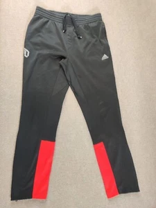Adidas Dame Damian Lillard Basketball Active Pants Men's L Black Red Leg Zipper - Picture 1 of 12