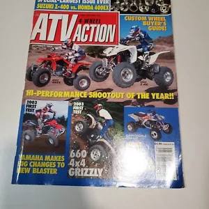 2002 4 WHEEL ATV ACTION MAGAZINE TRX 250R 400EX DIRTWHEELS CANNONDALE PREDATOR - Picture 1 of 12