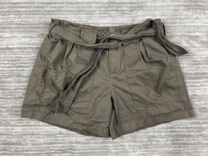 Ana A New Approach Shorts Womens 4 Brown Paperbag Belted Cotton - Picture 1 of 11