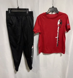 Champion Boy's 2 Pc. Tee and Jogger Set Size 4/5 Red/Black - Picture 1 of 5
