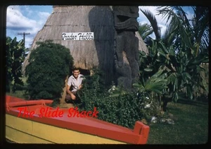 Trader Hall's Village Heeia Oahu Hawaii 50er Jahre roter Rand Kodachrome Dia - Bild 1 von 1