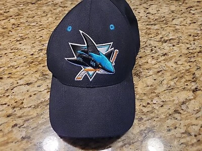 San Jose Sharks NHL Hat Cap Black Hockey Mens Fitted Size 7 1/4 Zephyr  - Image 1 of 4