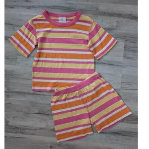 Hanna Andersson Macaron Multicolor Striped Short Johns, 130 8Y (Z1) - Picture 1 of 2