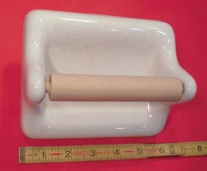 Glossy Ceramic Toilet Paper Holder, Classic Gold Dust-Speckled, New Stock, USA - Picture 1 of 13