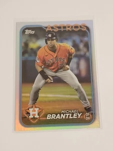 2024 Topps Serie 2 Michael Brantley Houston Astros #381 Lámina Arco Iris Plateada - Imagen 1 de 2