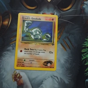 Brock's Geodude 68/132 Pokemon Gym Challenge Played Single Card TCG WOTC - Picture 1 of 10