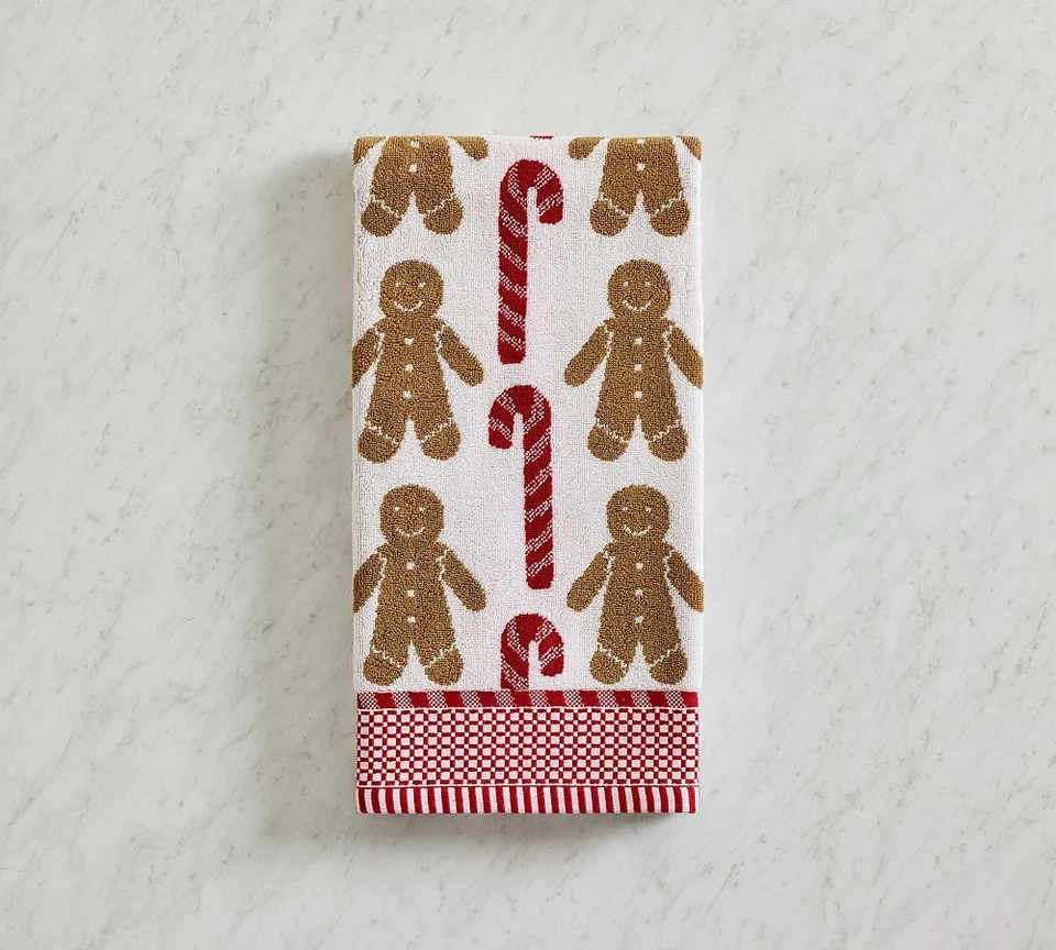 Pottery Barn Mr Spice Hand Towels Holiday NEW set of 2 - Image 1 of 1
