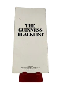 Folleto de menú desplegable The Guinness Blacklist 1976 RARO - Imagen 1 de 5