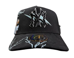 CAPS FANS NY ZEUS BLACK GLOW IN THE DARK SNAPBACK HAT CFNYRAYO BLK - Picture 1 of 6