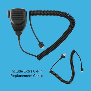 8 Pin Mobile Radio Microphone + Replacement Cable for Kenwood TK-7180 TK-7160 - Zdjęcie 1 z 9