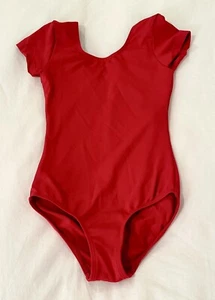 Bloch Little Girl Toddler Red Ballet / Dance Leotard Size 2-4T With Cap Sleeves - Picture 1 of 5