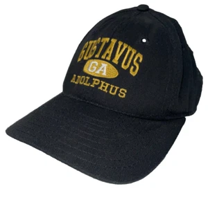 Ball Cap Hat Adjustable Gustavus Adolphus GA College Embroidered Gold Black - Picture 1 of 11