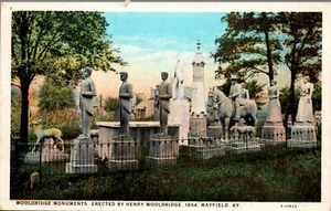 POSTCARD WOOLDRIDGE MONUMENTS MAYFIELD KENTUCKY - Picture 1 of 2