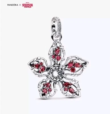 Pandora Stranger Things Demogorgon Großer Charm Anhänger 925 Silber / Blume  - Bild 1 von 4