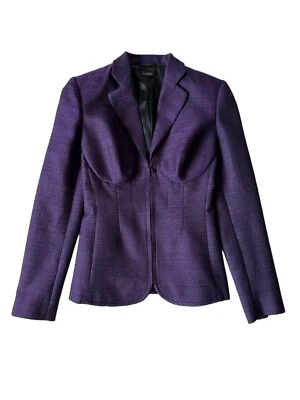 Women's La Perla Runaway Corset Wool Silk Blazer Jacket Purple US4 - Image 1 of 4
