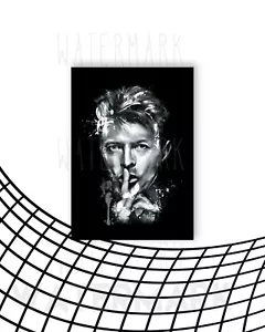 David Bowie stampa occhi colorati bianco e nero taglia A3 240 GSM lucido - Foto 1 di 2
