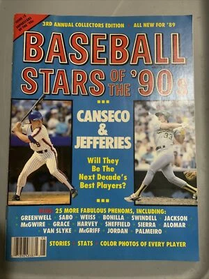 1989 BASEBALL STARS OF THE 90’S JOSE CANSECO GREGG JEFFRIES VINTAGE NEWSSTAND - Image 1 of 4