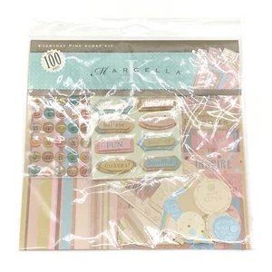K & Company Marcella by K Everyday Pink Scrap Kit 8.5 x 8.5 Over 100 Pieces - Picture 1 of 2