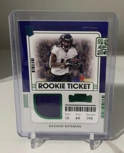 2021 Panini Contenders Rashod Bateman Rookie Ticket Patch #RTS-RBA - Picture 1 of 2