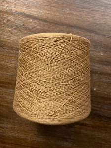 950g Millefili 100% Cashmere 2/26nm Yarn Cone Golden Brown Italy - Picture 1 of 11