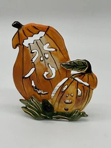 Blue Sky Heather Goldminc Halloween Pumpkin Jack O Lantern Tealight Holder 2002 - Picture 1 of 6