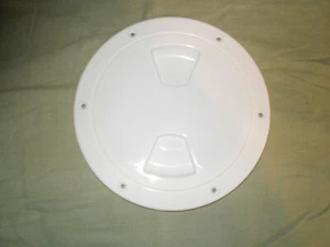 Marine 6 inch Screw-in Deck Plate, White - Bild 1 von 4