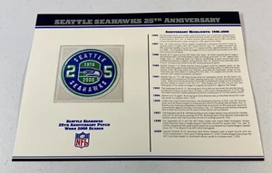 *BRAND NEW* Willabee & Ward NFL 25th Anniversary Seattle Seahawks Patch 2000 - Picture 1 of 3
