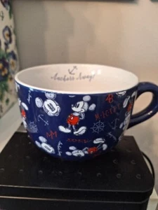 Disney Mickey Mouse Blue Anchors Away Soup Mug/ Coffee Cup 29oz - Picture 1 of 4