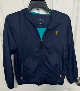 Jingle Bongala Hooded Jacket Coat 140 Size 10 Navy Full Zip - Picture 1 of 5