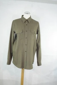 Tolle Saint Laurent Bluse in Khaki Gr.38 355/1/157 *bitte messen* - Bild 1 von 9