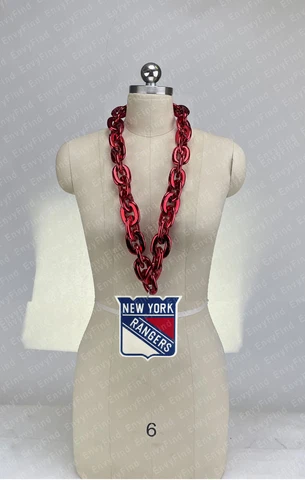 New NHL Rangers Red Fan Chain Necklace Foam MI USA Cover