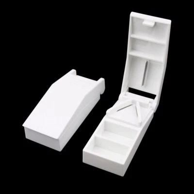 PILL CUTTER Splitter Half Storage Compartment Box Medicine Tablet Holder Safe UK - Image 1 of 4