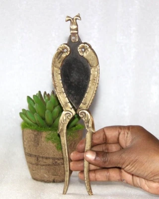 Vintage Brass Engraved Betel Nut Cutter / Sarota Original Old Hand Carved  - Image 1 of 4