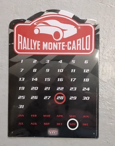 New Rallye Monte Carlo perpetual Calendar Tin Sign 21 x 29.5cm - Picture 1 of 7