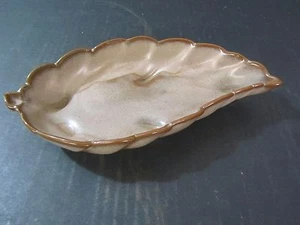 Frankoma Plainsman Prairie braun #225 Blatt Schale Schüssel - Bild 1 von 2