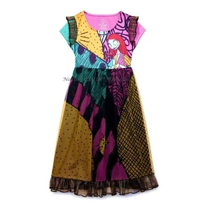 The Nightmare Before Christmas Girls Sally Costume Gown Nightgown Dress Pajamas - Picture 1 of 4