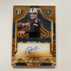 2022 Panini Gold Standard Derek Carr Autograph Card /10 GOLD STRIKE Rare!