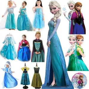 Eiskönigin Anna Elsa Kostüm Frozen 2 Prinzessin Kinder Mädchen Cosplay Kostüme - Bild 1 von 14